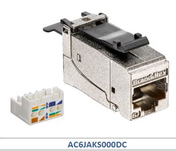 Leviton - AC6JAKS000DC - Module Jack CAT6A 10G+ Snap In, Sheilded "Screened" - Tool Free.