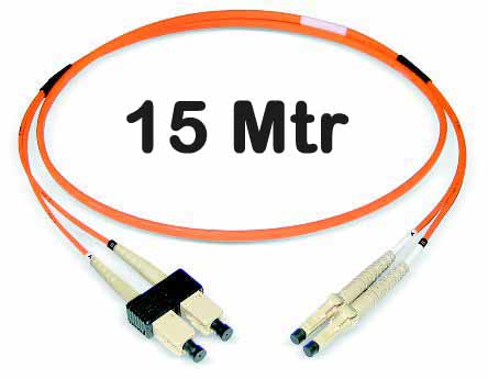 Datwyler Cables - 1420499 - ‎FO Patch Cord SCD:LCD OM2, 15 Mtrs, Oval, LS0H, Orange.