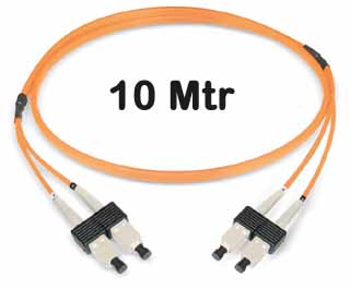 Datwyler Cables - 421160 - ‎FO Patch Cord SCD:SCD MM OM2, 10 Mtrs, Oval, LS0H, Orange.