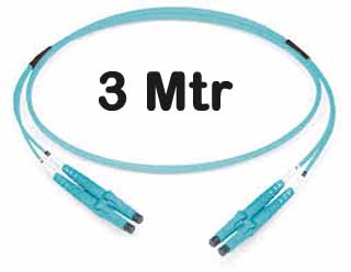 Datwyler Cables - 423333 - ‎FO Patch Cord LCD:LCD MM OM3, 3 Mtrs, Oval, LS0H, Turquoise.