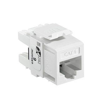 Leviton - 61110-RW6 - Module Jack Extreme CAT6+ QuickPort® Connector White.
