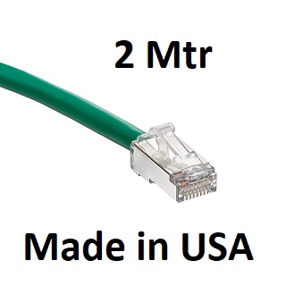 Leviton - 6AS10-07G - UTP Patch Cord Cat6A, Atlas-X1 SlimLine Stranded, 7' FT / 2 Mtr, Green, USA.