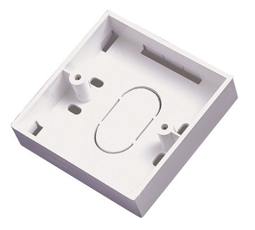 Ultima - 770997 - Backbox 3"x3" Surface Mount Plastic, Single Gang, White (D)32mm.