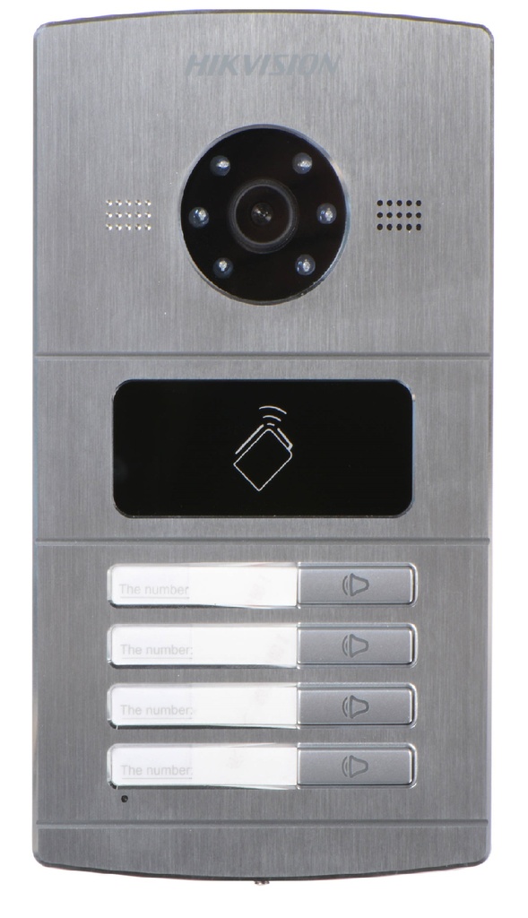 Hikvision - DS-KV8402-IM - 1.3 MP Door Station, 4-CH Indoor station access.