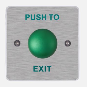 Hikvision - DS-K7P06 - Exit & Emergency Door release button, stainless steel panel, metal button, Dimension(L×W×H): 88×88×54mm. (1-Year Standard Warranty).
