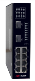Hikvision - DS-3T0310P - Industrial Switch 8 x 100M PoE port + 2x 1000M SFP uplink port, 802.3af/at, POE port maximum output power 30W, -40~75℃, 8.8Gbps backplane, support PoE+,IP40 (MOI-SSD Approved,1 Year Standard Warranty).
