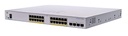 CISCO - CBS350-24P-4G-UK - 24-Port Gigabit Ethernet Managed POE Switch, 24 x 10/100/1000 (PoE) + 4 x Gigabit SFP, 195 Watt.
