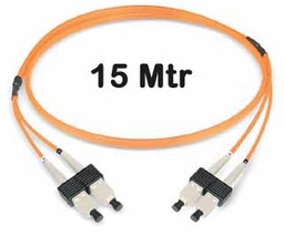 [309281] Datwyler Cables - 309281 - FO Patch Cord SCD:SCD OM2, 15 Mtrs, Oval, LS0H, Orange.