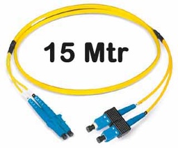 [309285] Datwyler Cables - 309285 - FO Patch Cord SCD:LCD SM, 15 Mtrs, Oval, LS0H, Yellow.