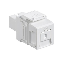 [41085-MWC] Leviton - 41085-MWC - QuickPort® FO MM Simplex SC Adapter Module, Phosphor Bronze sleeve, Shuttered, Keystone, female front/back, White.