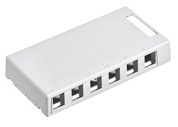 [41089-6WP] Leviton - 41089-6WP - 6-Port Surface-Mount Housing, White, 6.50"H x 3.224"W x 1.084"D.