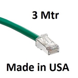 [6AS10-10G] Leviton - 6AS10-10G - UTP Patch Cord Cat6A, Atlas-X1 SlimLine Stranded, 10' FT / 3 Mtr, Green, USA.