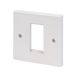 [777680] Ultima - 777680 - Flat Faceplate 86x86mm Single Gang 1x UK/Euro 50x25mm, White.