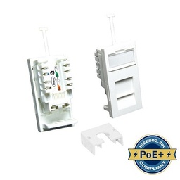 [779332] Ultima - 779332 - Low Profile Module Cat6 Euro UnShielded PCB White.