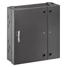 [5WLRG-12C] Leviton - 5WLRG-12C - Opt-X® SDX Large Wall-Mount Enclosures, dual door with lock, empty, back.