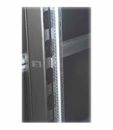 [824968 - KDG-ORG-42EU-BL] LANDE - 824968 - KDG-ORG-42EU-BL - Vertical Cable Manager 42U with Hinged Cover Left & Right, Black.