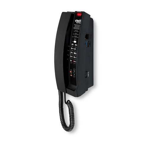 Vtech - S2211 - Contemporary 1-Line SIP Corded Petite Phone, Wall-mount, Antibacterial plastic, USB charging port, No speaker, (0, 3, 5, or 10) Programmable speed dials.
