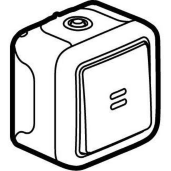 Legrand - 69722 - Plexo™ IP55 Push Button Rocker Switch 2-Way 10A/250V w/ Indicator illuminated Surface Mount Grey.