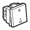 Legrand - 572047 - Arteor -Mosaic™ Double Pole switch with Red indicator 20A 250V (continuated) - square - 2Modules - White.
