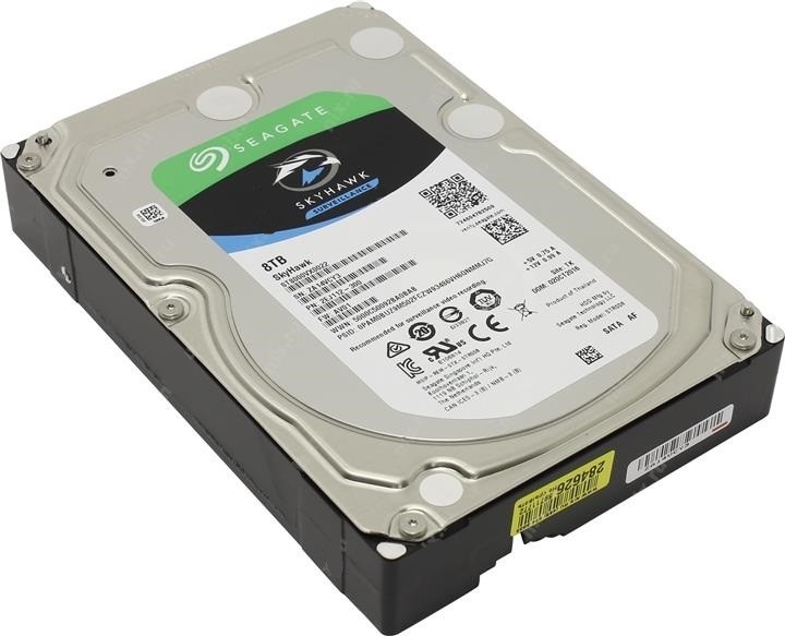 Seagate - ST8000VX0022 - HDD 8TB  Seagate SkyHawk Surveillance, 3.5" SATA 6Gb/s, 256M Cache, 7200 RPM.