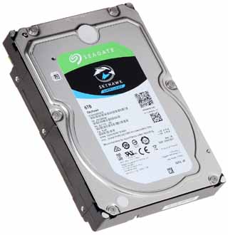 Seagate - ST6000VX0023 - HDD 6TB  Seagate SkyHawk Surveillance, 3.5" SATA 6Gb/s, 256M Cache, 7200 RPM.