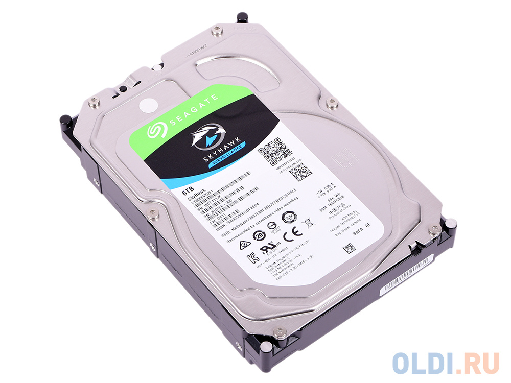 Seagate - ST6000VX001 - HDD 6TB Seagate SkyHawk Surveillance, 3.5" SATA 6Gb/s, 256M Cache, 7200 RPM.