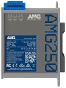 AMG - AMG250-1GAT-1S-P30 - Industrial Media Converter, 1x10/100/1000Base-T(x) RJ45 Ports with 802.3at 30W PoE, 1x100/1000Base-Fx SFP Ports, -40°C to +75°C, 48-57VDC Power Input,  DIN rail/Panel mount, SFPs NOT INCLUDED.