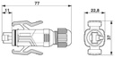 Datwyler Cables - 417520 - IP67 RJ45 connector IEC 11801:2002 PA IDC fast connection AWG 26- 23, Grey.