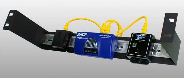 AKCP - DN1U - Single 1U DIN Rail Rack Mount Kit (includes 2x DRC sensor ...