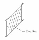 Datwyler Cables - 4001183 - 9U Cabinet's door, Front side, Glass.