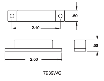 Honeywell - 7939WG-WH - Door's Magnetic Contact "sensor", Surface, N/C White.