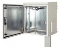 LANDE - LN-SBO-IP5516U6060-LG - SAFEBOX 16U 19" IP55 Outdoor Wall Cabinet W600 D600mm with fan.