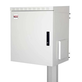 LANDE - LN-SBO-IP5516U6060-LG - SAFEBOX 16U 19" IP55 Outdoor Wall Cabinet W600 D600mm with fan.