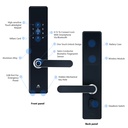 Molilock - U761.S - Smart Door Lock for Single Doors, Features (Wifi, Blutooth, Fingerprint, PIN code, Card, Key, Smart Phone App (Tuya), Deadbolt), Aluminum Silver.