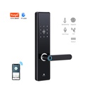 Molilock - U761.S - Smart Door Lock for Single Doors, Features (Wifi, Blutooth, Fingerprint, PIN code, Card, Key, Smart Phone App (Tuya), Deadbolt), Aluminum Silver.