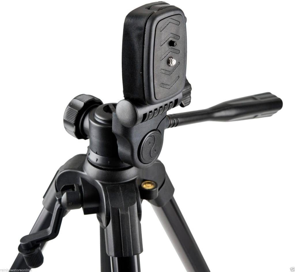 BENRO - BE.T600EX - 3-Way Head Aluminium Triop, Lightweight (Black), Video Tilt head, Max Load 3 kg, Max Height 143.50 cm.