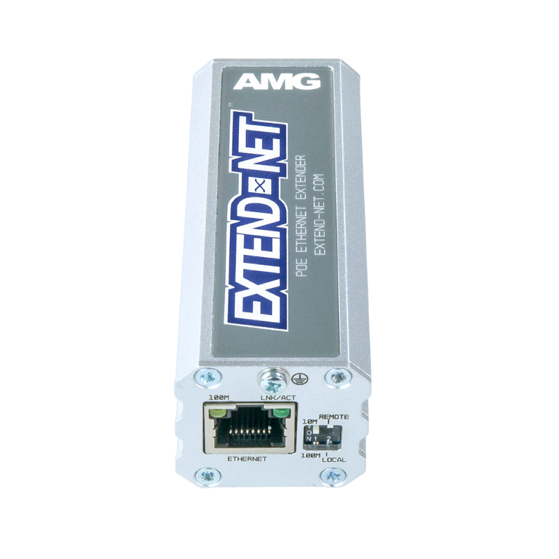 AMG - AMG160-1F-1EU - Industrial 1-Port Ethernet Extender Over UTP 10/100Mbps, 802.3at/bt 30/60/90W PoE Pass Through.