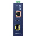 PLANET - IGTP-815AT - Gigabit Industrial Media Converter, 1x 1000BASE-SX /LX to 1x 10/100/1000BASE-T 802.3at PoE+ Industrial Media Converter (SFP, PSU Not included).