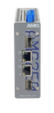 AMG - AMG250-2GAT-2S-P60 - Dual Channel Industrial Multirate PoE Media Converter 2x 10/100/1000Base-T(x) RJ45 Ports 802.3at 30W PoE, 2x 100/1000Base-FX SFP Ports, DIN Rail, Wall Mount, (-40 ~ +75°C), Power Input 48-56VDC, *PSU is not included.