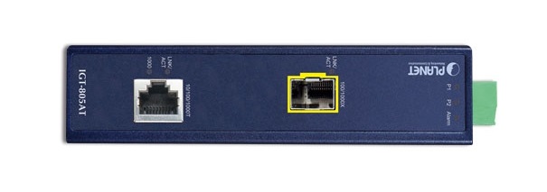 Planet - IGT-805AT - Industrial Media Converter 1-Port RJ-45 10/100/1000BASE-T to 1-Port SFP 100/1000BASE-X.