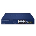 PLANET - GS-4210-8P2S - 8-Port 10/100/1000T 802.3at PoE + 2-Port 100/1000X SFP Managed Switch, Rackmount.