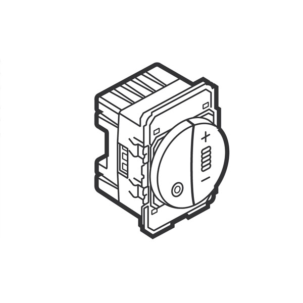 Legrand - 574356 - Arteor™ Trailing/leading edge Push Button Dimmer 600W 2 Module Magnesium.