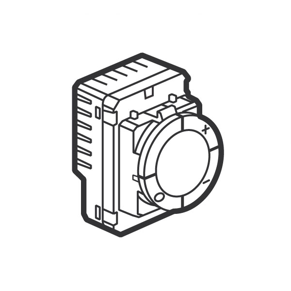 Legrand - 574359 - Arteor™ Push Button Dimmer 0-10V w/ Magnesium circle for control 2 Module Black.