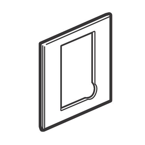 Legrand - 575125 - Arteor™ Plate British Standard for 13A Fused Connection Unit Neutral Wood Wenge.