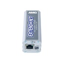 AMG - AMG160-1F-1ET - Industrial 1 Port Ethernet Extender Over Twisted Pair, 1 x 10/100Base-T(x) RJ45 Port, 1 x Extend-Net™ Screw Terminal Port, Supports 802.3at 30W PoE Pass-Through, DIN Rail / Wall Mount, -40°C to +75°C, 24-56VDC Power Input.