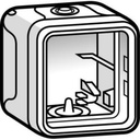 Legrand - 69651 - Plexo™ IP55 Surface Mount box 1-Gang w/ membrane Glands Grey.