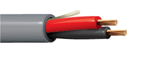 Belden - 4500UE - Audio & Security Cable 2 Core 22AWG stranded BC PP LSZH unshielded, Grey, 500 Mtr/Roll.