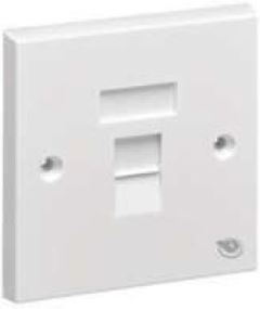 Leviton (Brand-Rex) - MMCWDOUNI070 - 86x86mm Single port faceplate, shuttered.