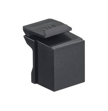 Leviton - 41084-BE - Insert Blank QP Black, Keystone, Pack of 10.