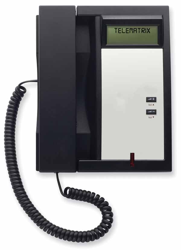 Cetis - 330091IP - Telematrix 3300IP-LBY, 1 Line SIP Lobby Phone, Volume button, POE, Black, *without Dial pad.